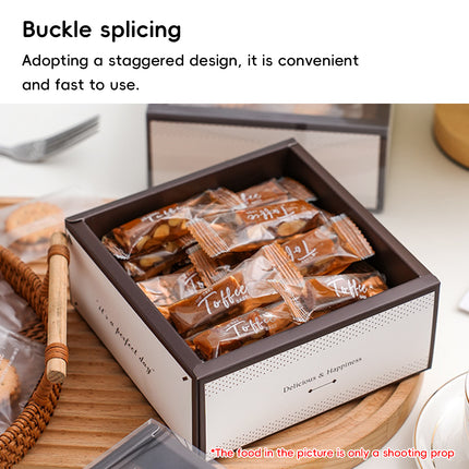 Cardboard Toffee Nougat Cookie Box With Display Window Bakery Packaging Box