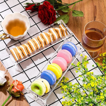 1PC Transparent Rectangular Biscuit Display Rack Food Dessert Wedding Cake Stand