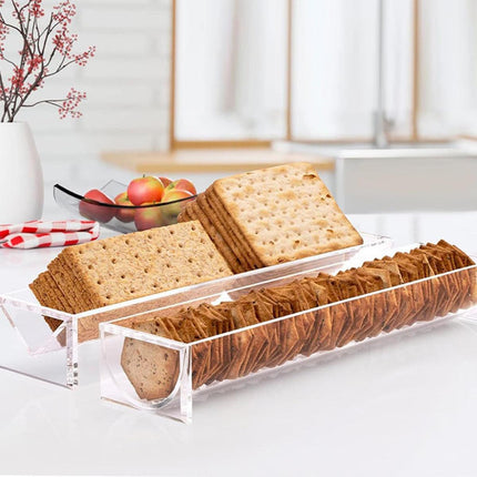 1PC Transparent Rectangular Biscuit Display Rack Food Dessert Wedding Cake Stand