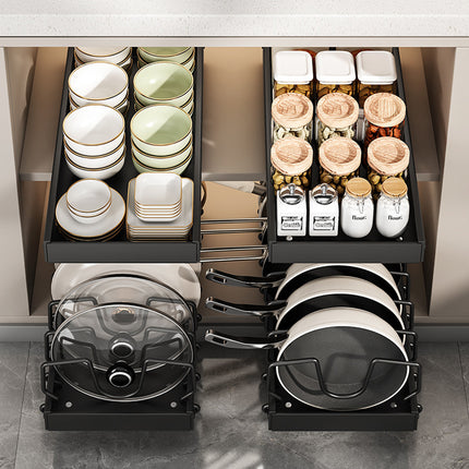 Adjustable Pot Rack Cookware Storage Rack Kitchen Storage Rack Wall Mounted