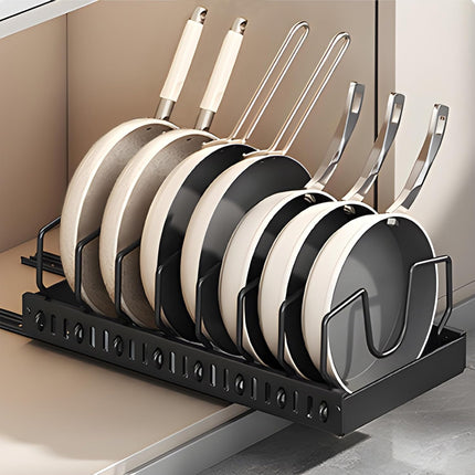 Adjustable Pot Rack Cookware Storage Rack Kitchen Storage Rack Wall Mounted