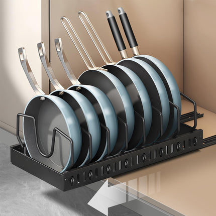 Adjustable Pot Rack Cookware Storage Rack Kitchen Storage Rack Wall Mounted