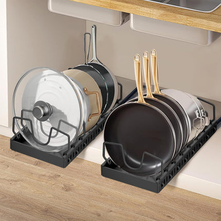 Adjustable Pot Rack Cookware Storage Rack Kitchen Storage Rack Wall Mounted