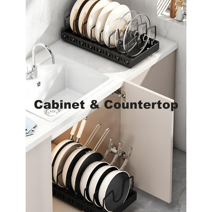 Adjustable Pot Rack Cookware Storage Rack Kitchen Storage Rack Wall Mounted