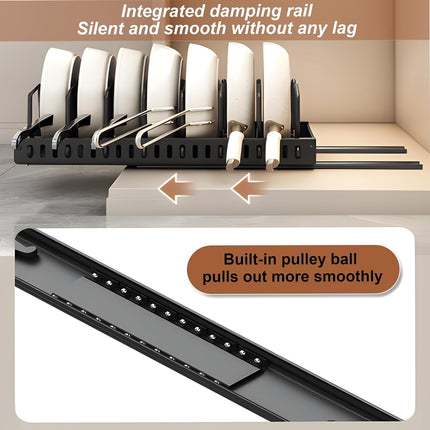 Adjustable Pot Rack Cookware Storage Rack Kitchen Storage Rack Wall Mounted