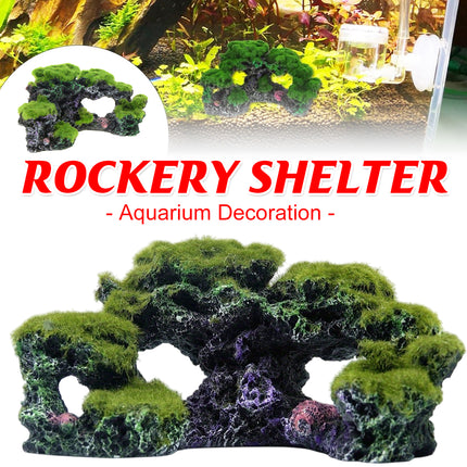 Aquarium Ornament Shelter House Stone Decor Fish Tank Decoration Landscape Cave