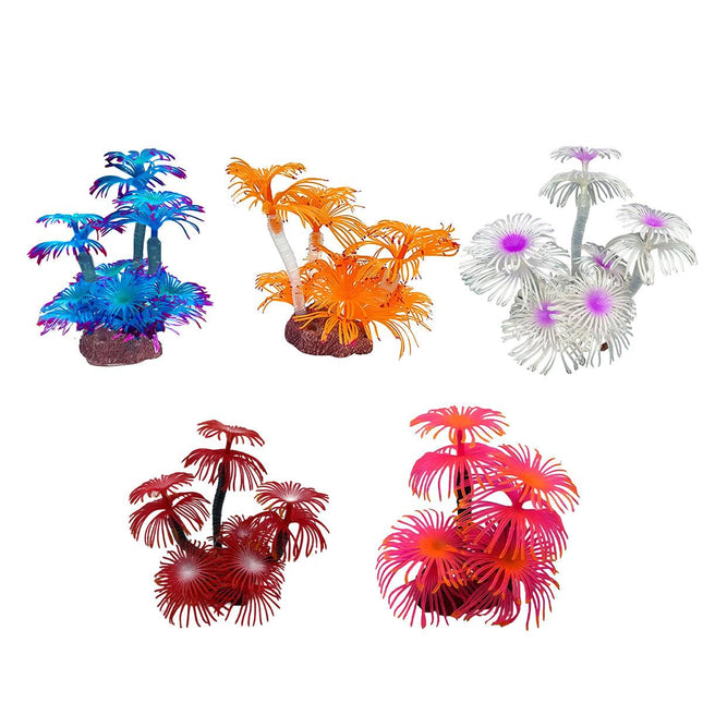 Soft Silicone Coral Aquarium Decoration Odor-Free Fish Tank Scenery Simulation