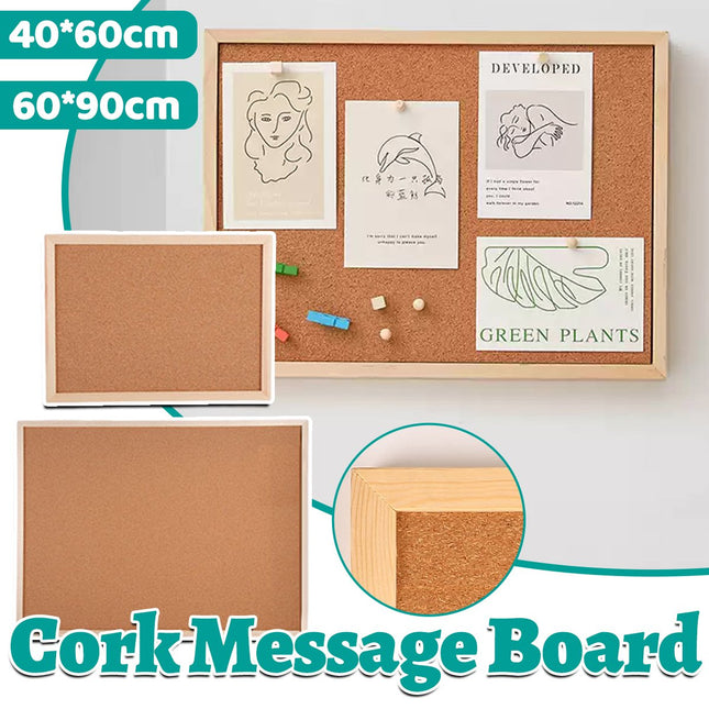 Pine Frame Cork Message Board 40x60 or 60x90cm