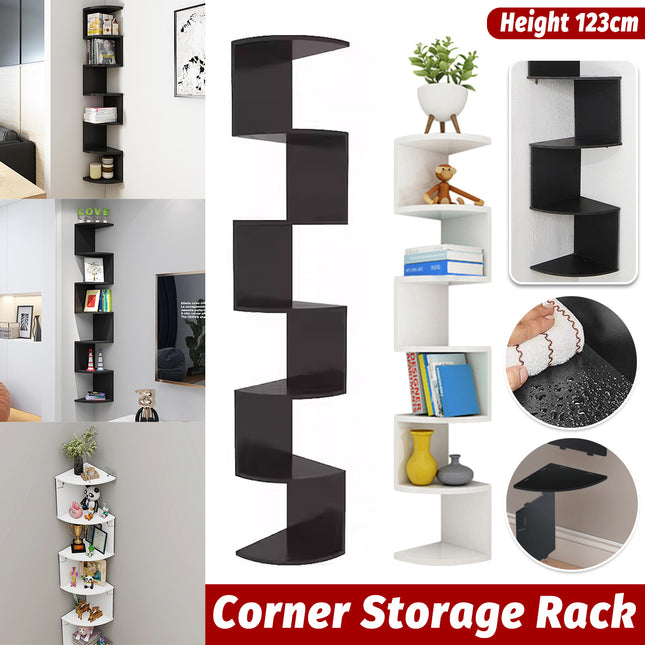 Corner Wall Mounted Multi Tier Storage Rack SpaceSaving for Bathroom Living Room