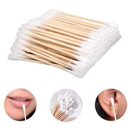 3 Packs Disposable Dual Head Hygiene Cleaning Beauty Makeup Remover Cotton Swabs