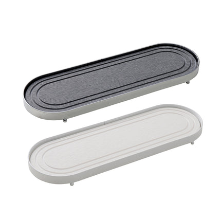 Stainless Steel Diatomite Tray Countertop Drying Mat Bathroom Kitchen Sink Organizer
