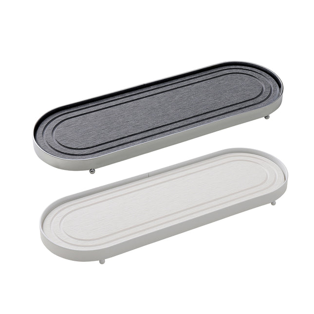 Stainless Steel Diatomite Tray Countertop Drying Mat Bathroom Kitchen Sink Organizer