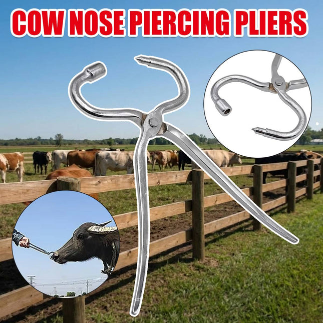 Stainless Steel Cattle Nose Ring Pliers Livestock Handling Farm Tool