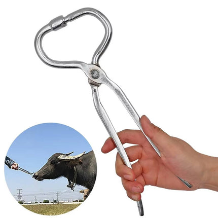 Stainless Steel Cattle Nose Ring Piercing Tool Bull Nose Traction Pliers