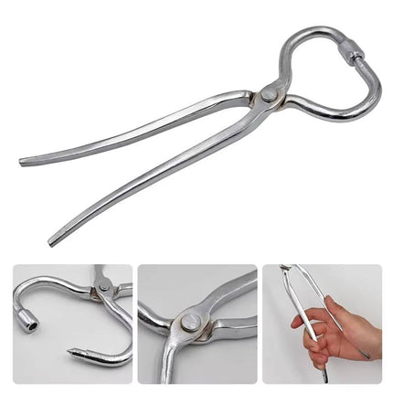 Stainless Steel Cattle Nose Ring Piercing Tool Bull Nose Traction Pliers
