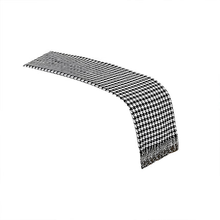 Black and White Houndstooth Bed Runner Decorative Throw for Hotel or Home Bedding