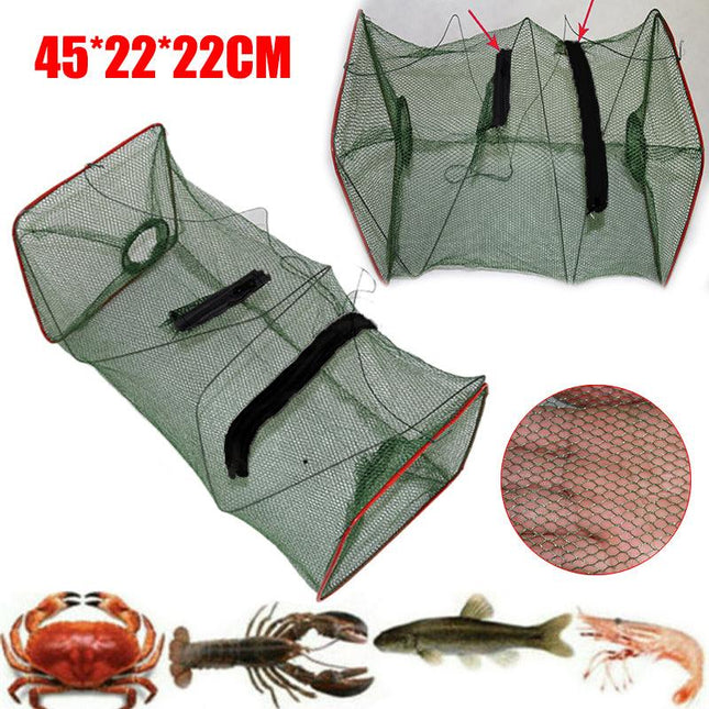 Fishing Bait Trap Fish Net Cast Dip Cage Crab Minnow Crawdad Shrimp Foldable Au - Aimall