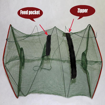 Fishing Bait Trap Fish Net Cast Dip Cage Crab Minnow Crawdad Shrimp Foldable Au - Aimall
