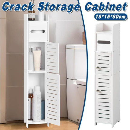 Multi Storage Cabinet Narrow Clip Shelf Space Saving Organizer for Home Office
