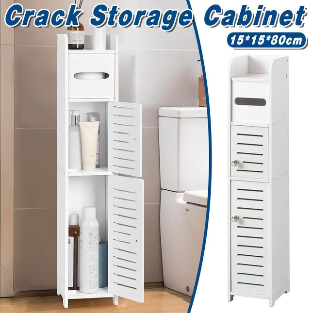 Multi Storage Cabinet Narrow Clip Shelf Space Saving Organizer for Home Office