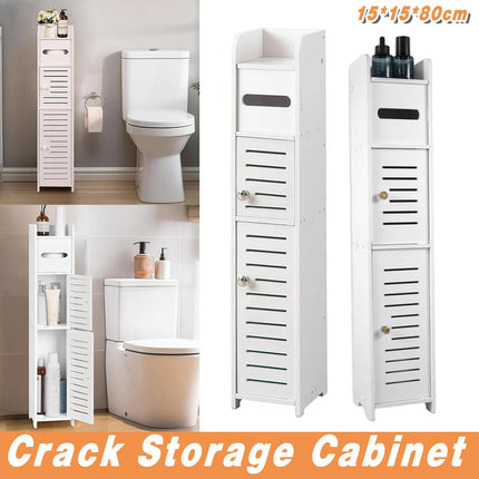 Multi Storage Cabinet Narrow Clip Shelf Space Saving Organizer for Home Office