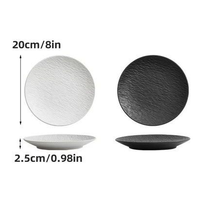 20PCS Creative Dessert Plates Set 10 Inch Round Plates Food Grade Drop-Resistant