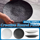 20PCS Creative Dessert Plates Set 10 Inch Round Plates Food Grade Drop-Resistant