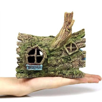Aquarium Resin Tree House Cave Hideout Decor Ornament Fish Tank Decoration