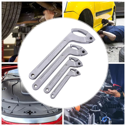 9PCS Adjustable C-Shaped Pin Spanner Wrench Tool Set for Bearing Lock Nut Remove
