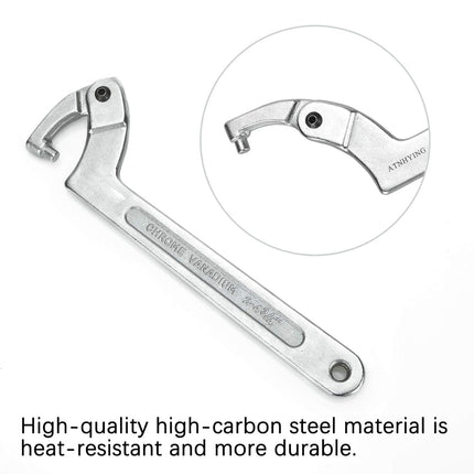 9PCS Adjustable C-Shaped Pin Spanner Wrench Tool Set for Bearing Lock Nut Remove