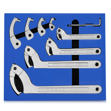 9PCS Adjustable C-Shaped Pin Spanner Wrench Tool Set for Bearing Lock Nut Remove
