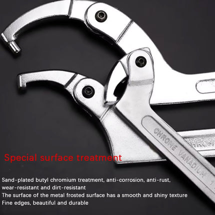 9PCS Adjustable C-Shaped Pin Spanner Wrench Tool Set for Bearing Lock Nut Remove