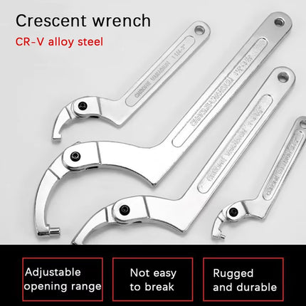 9PCS Adjustable C-Shaped Pin Spanner Wrench Tool Set for Bearing Lock Nut Remove