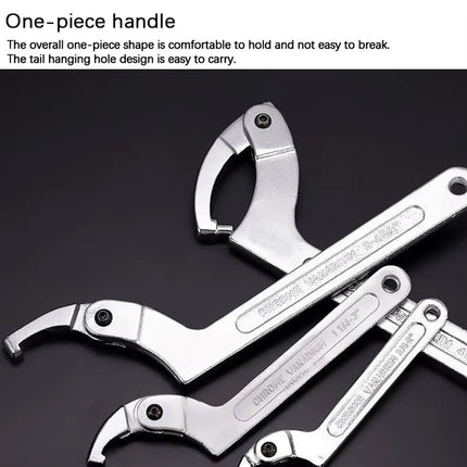 9PCS Adjustable C-Shaped Pin Spanner Wrench Tool Set for Bearing Lock Nut Remove