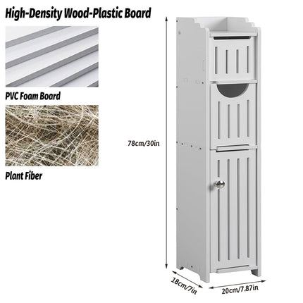 Bathroom Gap Shelf Multi-layer Storage Cabinet Toilet Organizer Restroom Rack