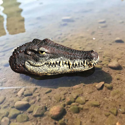 PU Floating Crocodile Head For Yard Patio Outdoor Decor Water Feature Decoration