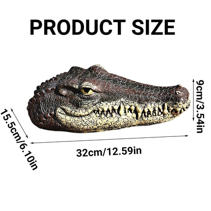 PU Floating Crocodile Head For Yard Patio Outdoor Decor Water Feature Decoration