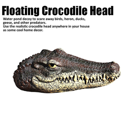 PU Floating Crocodile Head For Yard Patio Outdoor Decor Water Feature Decoration