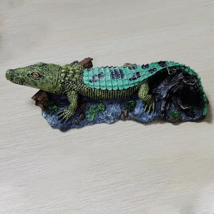 Crocodile Ornament Model A Simulation Reptile 3D Fish Tank Decoration Aquarium