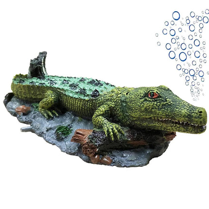 Crocodile Ornament Model A Simulation Reptile 3D Fish Tank Decoration Aquarium