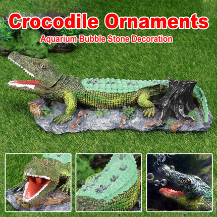 Crocodile Ornament Model A Simulation Reptile 3D Fish Tank Decoration Aquarium