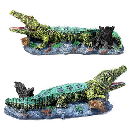 Crocodile Ornament Model A Simulation Reptile 3D Fish Tank Decoration Aquarium