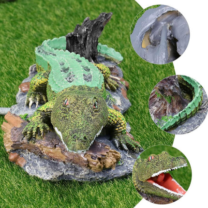 Crocodile Ornament Model A Simulation Reptile 3D Fish Tank Decoration Aquarium