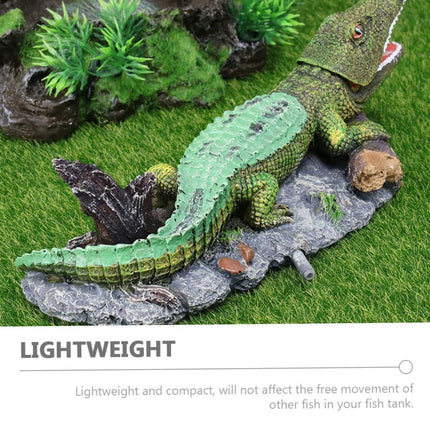 Crocodile Ornament Model A Simulation Reptile 3D Fish Tank Decoration Aquarium