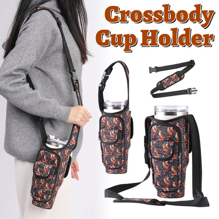 Outdoor Multi Function Crossbody Cup Holder Durable for Hiking Camping Travel
