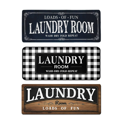 Absorbent Non Slip Mat Graffiti Letter Printed Rug for Bedroom and Entryway
