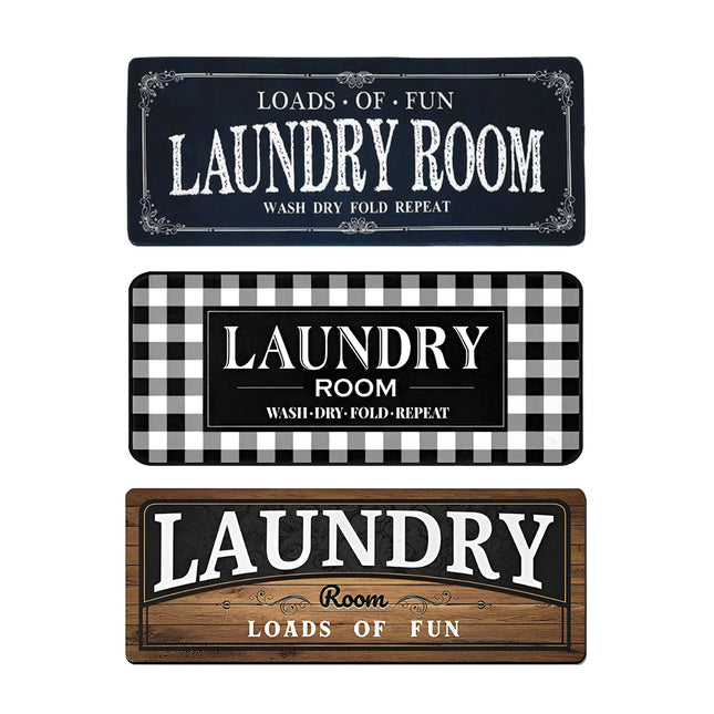 Absorbent Non Slip Mat Graffiti Letter Printed Rug for Bedroom and Entryway