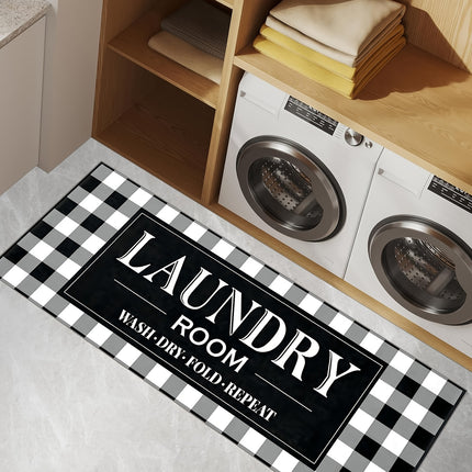 Absorbent Non Slip Mat Graffiti Letter Printed Rug for Bedroom and Entryway