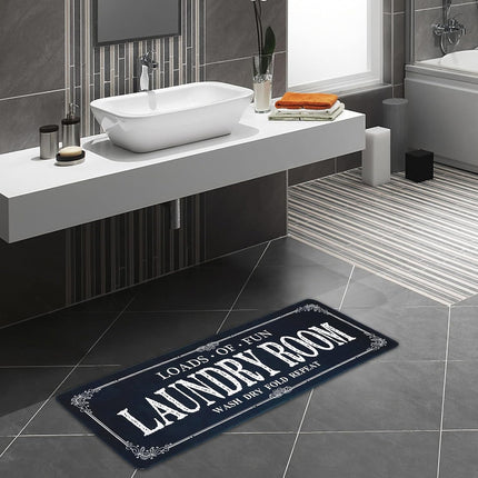 Absorbent Non Slip Mat Graffiti Letter Printed Rug for Bedroom and Entryway