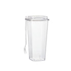 50PCS Fruit Tea Cup With Lid And Fork Large Capacity 650/960ml Drink Takeaway
